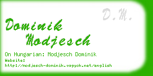 dominik modjesch business card